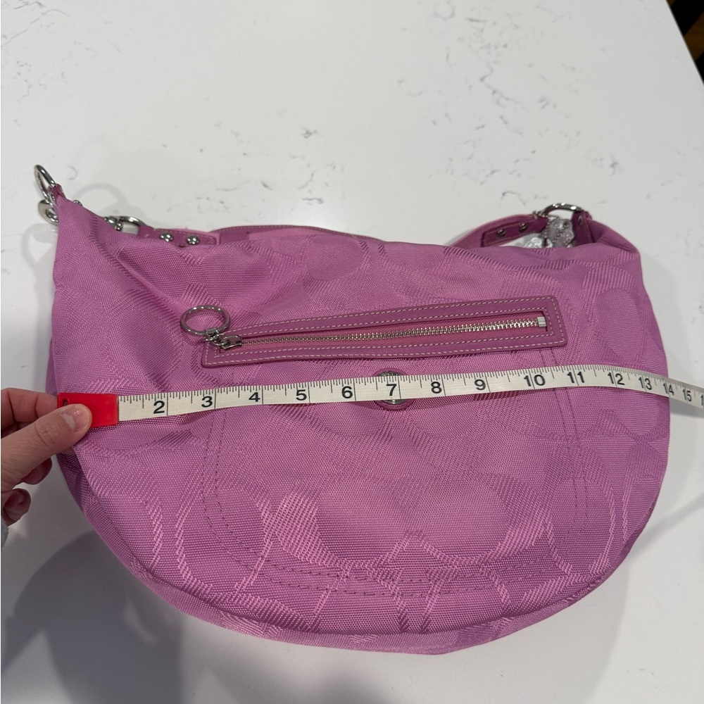 Coach Pink Signature Hobo Bag - Picture 13 of 16
